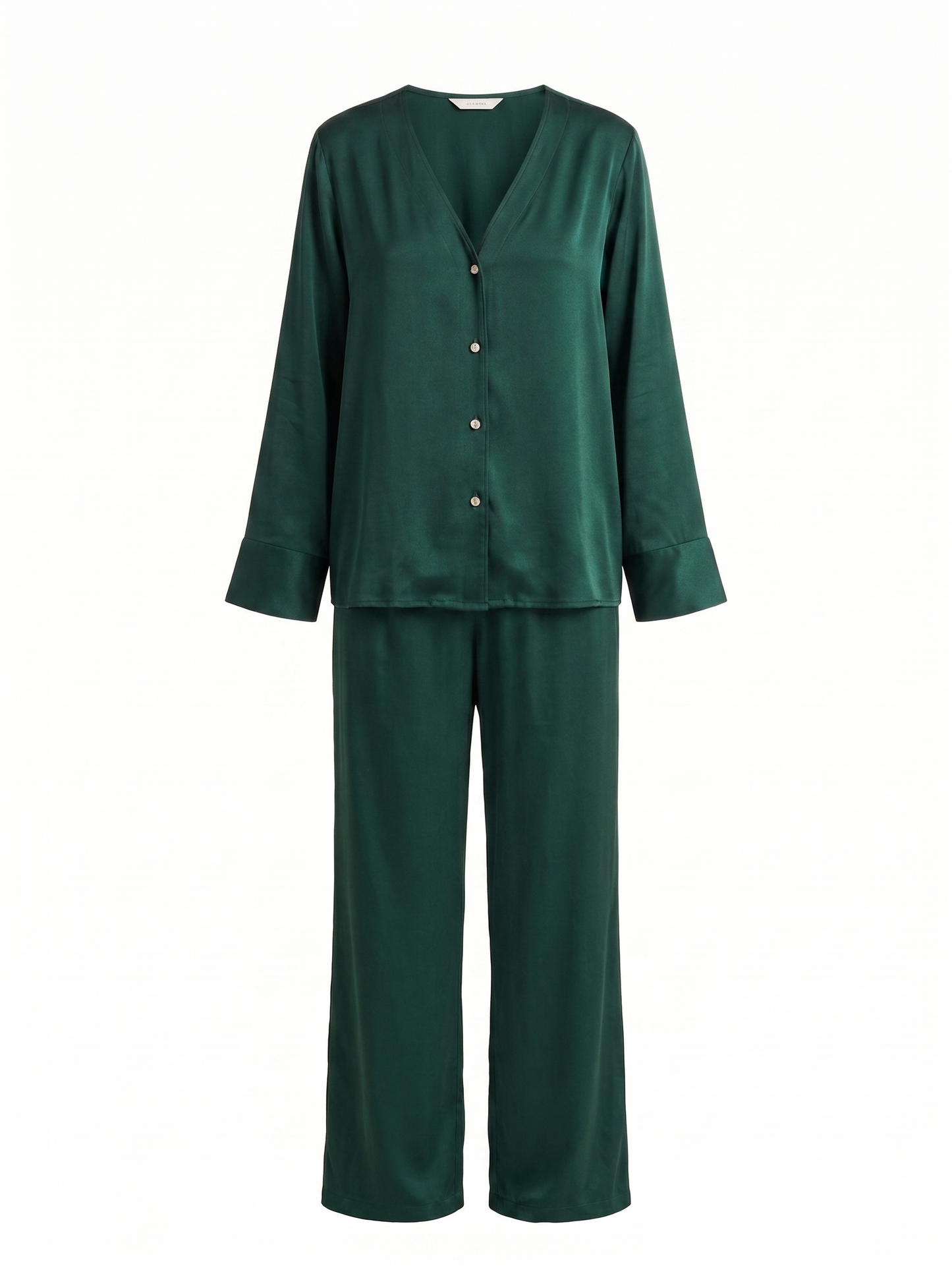 Pyjama en satin émeraude