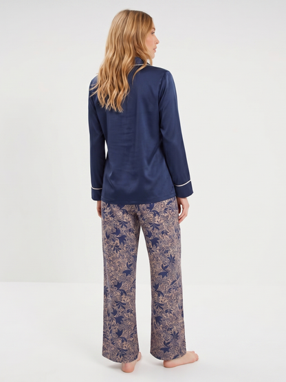 Pyjama marine à motifs cachemire