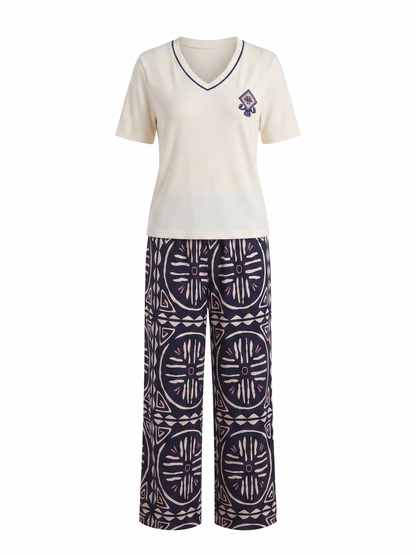 Ensemble marine à motifs tribaux