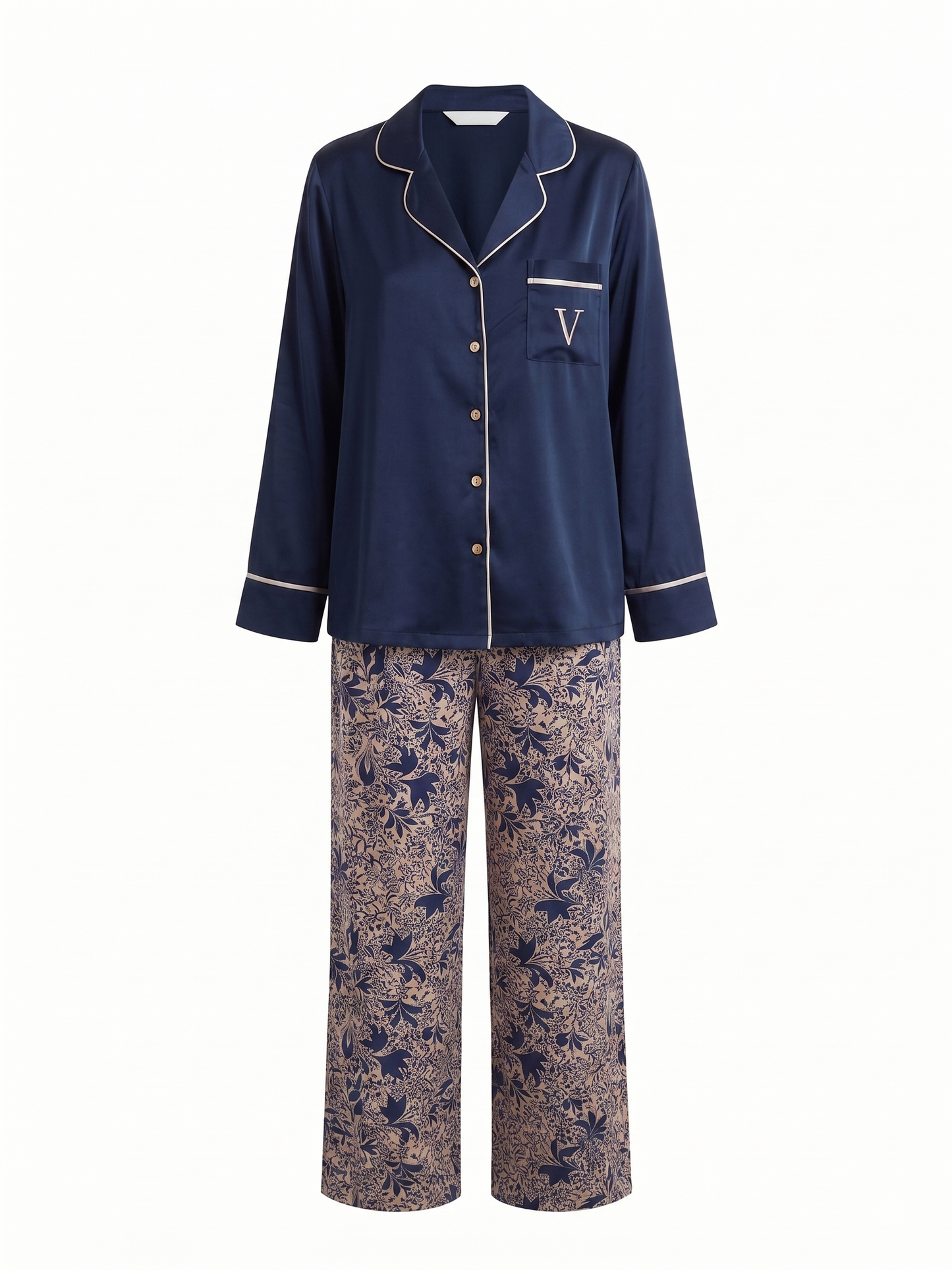 Pyjama marine à motifs cachemire